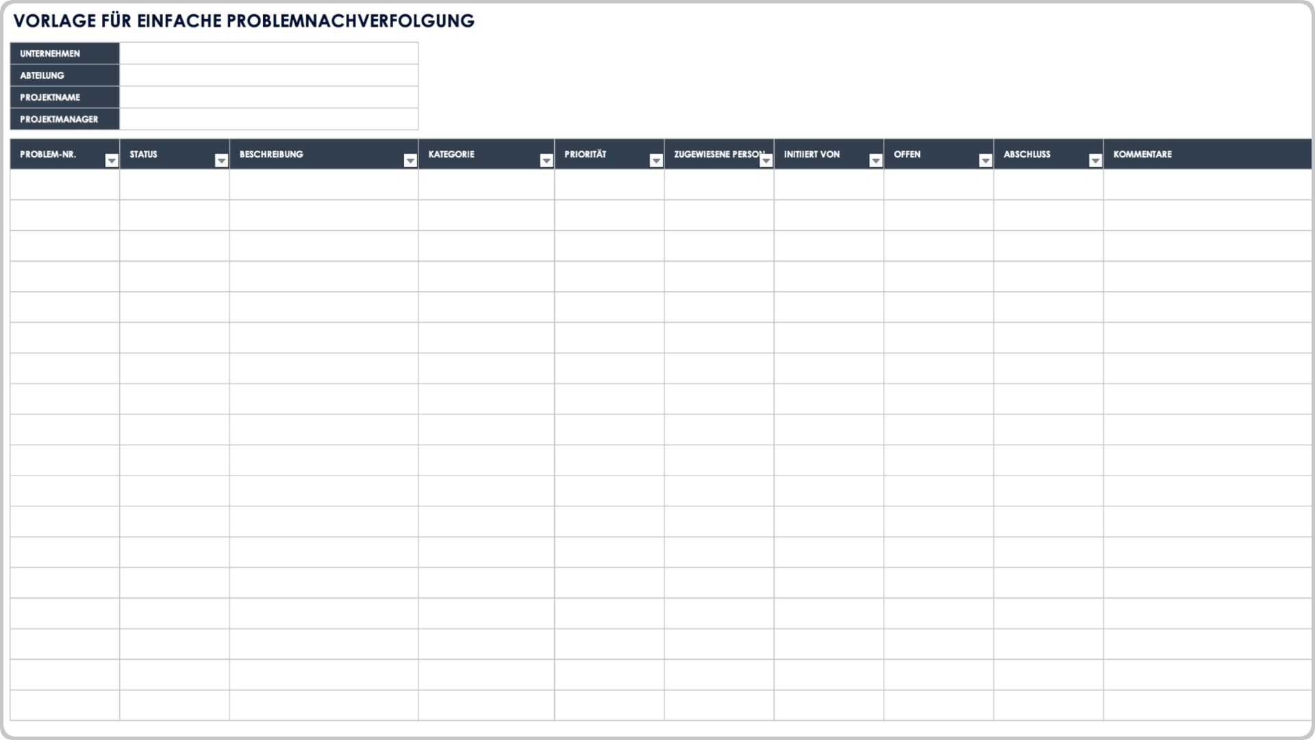 Projektmanagement-Issue-Tracker