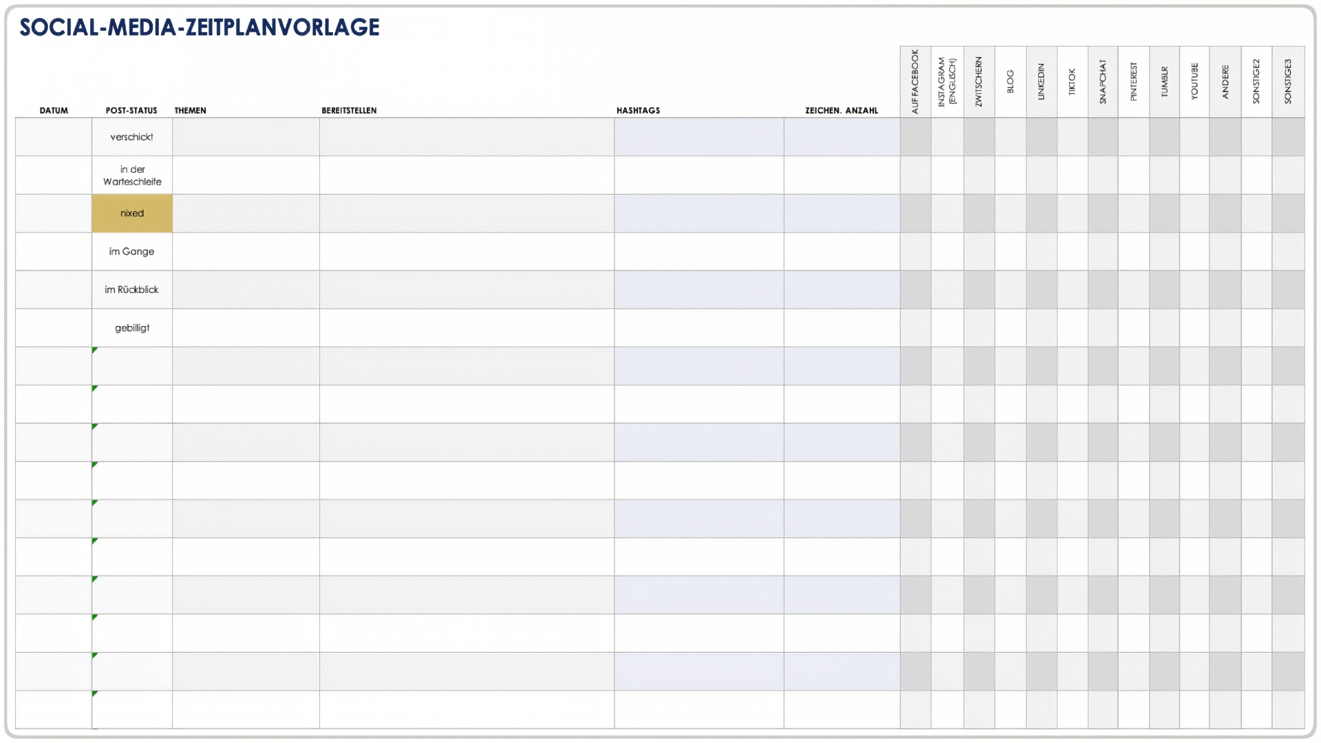 Social-Media-Zeitplan