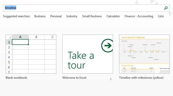 Vorlage für Excel-Zeitachse 