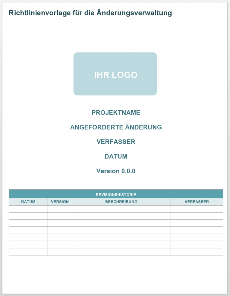  Änderungsverwaltungsrichtlinie