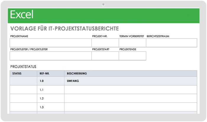  Vorlage für IT-Projektstatusberichte