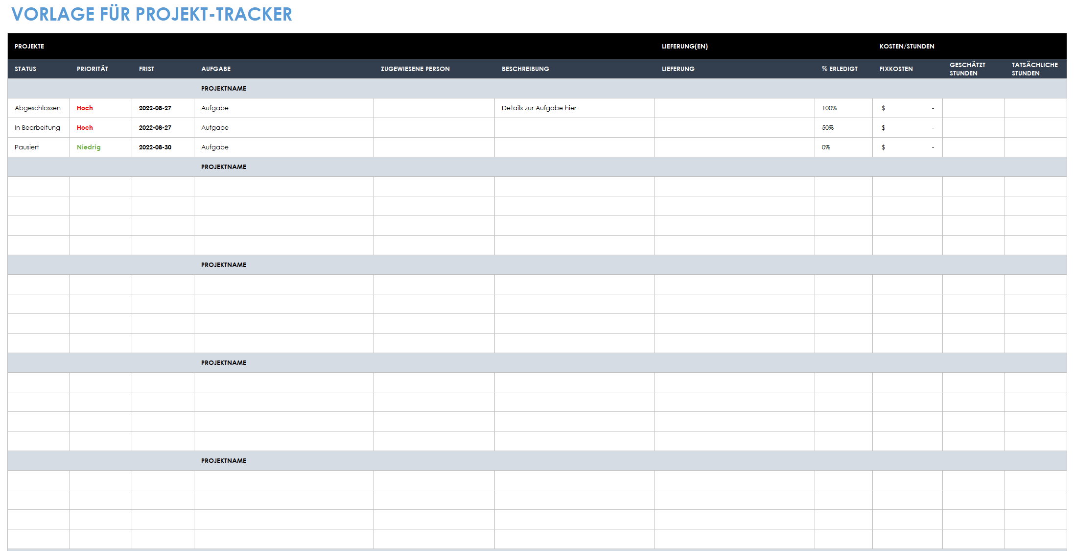 Projekt-Tracker