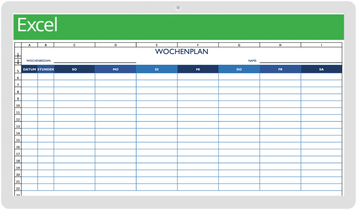  Arbeitsplan SO bis SA mit NOTES-Vorlage